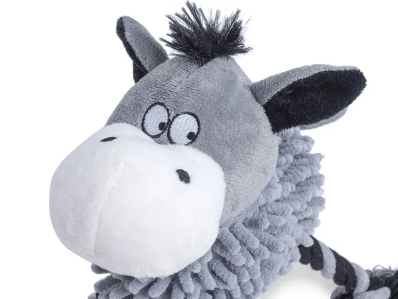 Petface Buddies Noodle Donkey Dog Toy-4